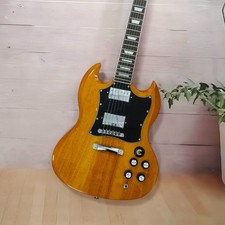 Chitarra elettrica standard naturale SG giallo trasparente HH pickup corpo mogano