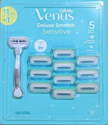 Gillette Venus Embrace Smooth sensitive Razor 5 Blade Refill Cartridges Metal