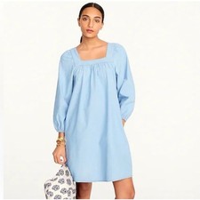NWT J. Crew Squareneck Chambray Shift Dress