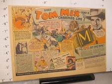 newspaper ad 1937 RALSTON cereal box Tom Mix western cowboy premium ring SIGNET