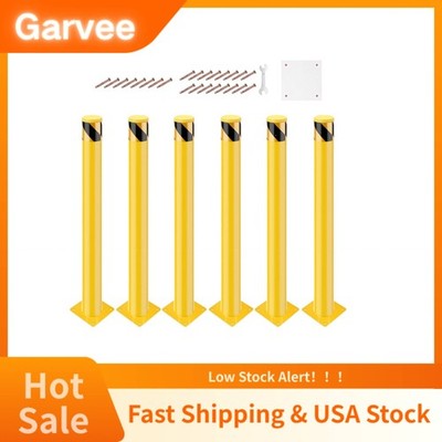 16 Anchoring Bolts and Positioning Plate Included Safety Bollard Posts 6 Pack 48