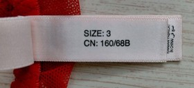 Agent Provocateur Fia Red Sheer Lace Thong size 3