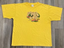 Vintage Classic II Graphic T Shirt Mens M Yellow Bunny Watermelon USA Made 90s