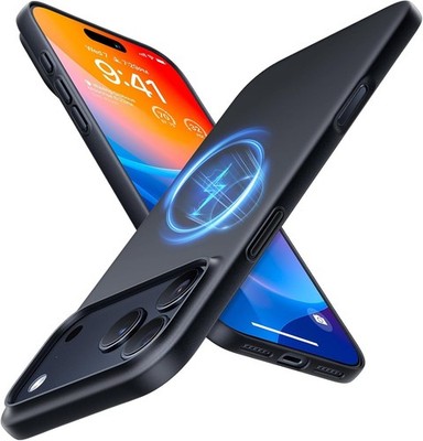 TORRAS Magnetic Slim Fit for iPhone 17 Pro Case 6.3'' , Ultra-Thin, Black