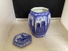 ANTIQUE  RINGTONS TEA  ENGLISH CATHEDRALS TEA CADDY  LOVEY ORGINAL CONDITION