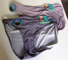 2 Vanity Fair beyond Comfort Bikini Style 18291 Size 8 Print and Mauve