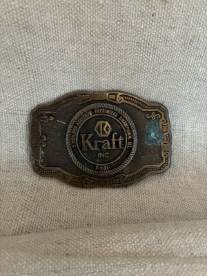 VTG Kraft Brass Belt Buckle Awarded for 2,000,000 Acident-Free Miles to Kraft