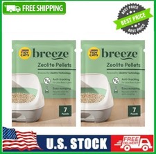 2 Bag Tidy Cat Breeze Unscented 99.9 Dust Free,Zeolite Pellet Cat Litter Refill