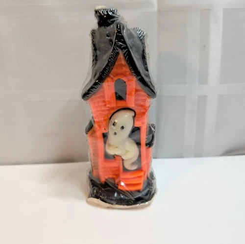 VTG Gurley Halloween Wax Haunted House Candle Ghost Figurine Sealed NOS - product listing photo