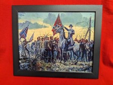 CIVIL WAR The CONFEDERATES LAST RALLY Painting 8x10 REPRINT in 9x11 inch FRAME