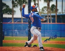 Signed  8x10 ANTONIO BASTARDO New York Mets Autographed photo - COA 