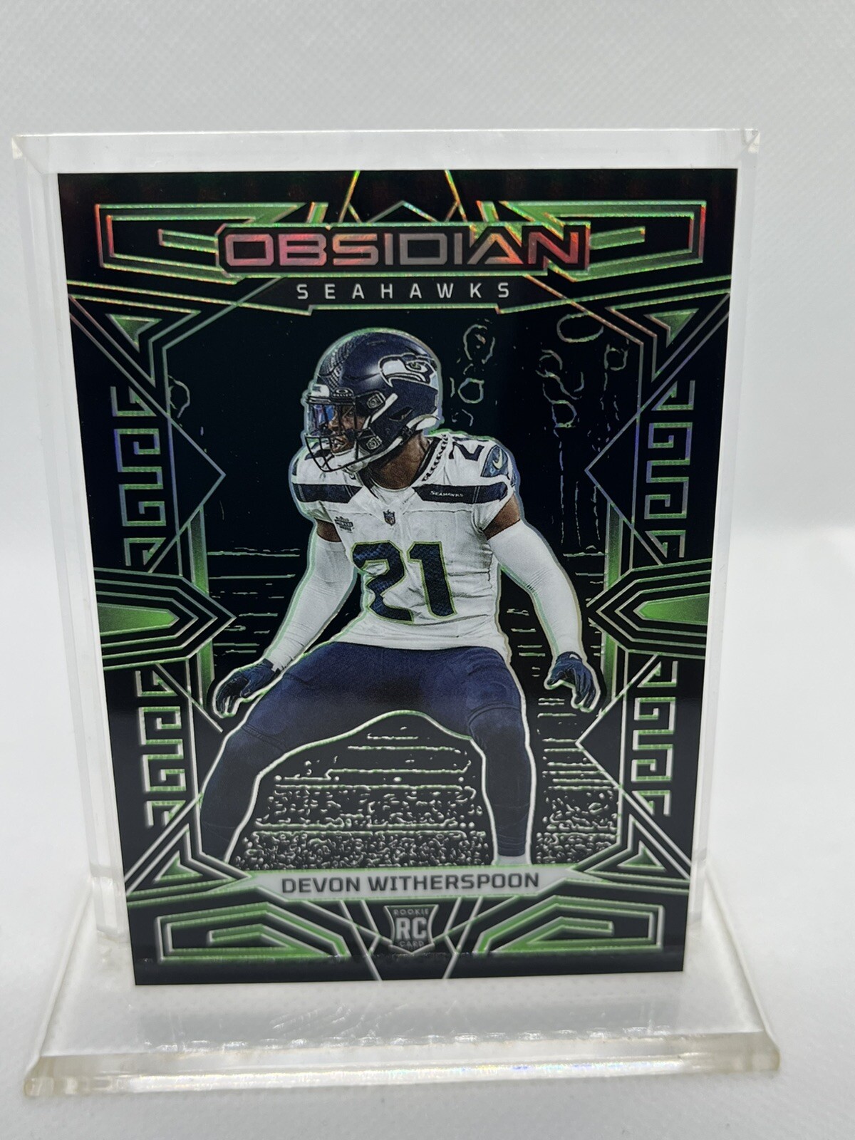2023 Panini Obsidian ROOKIE  /25 GREEN ELECTRIC ETCH Devon Witherspoon RC