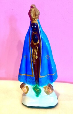 8'' NOSSA SENHORA  APARECIDA BRAZIL   Gesso Figurine  Our Lady of Aparecida