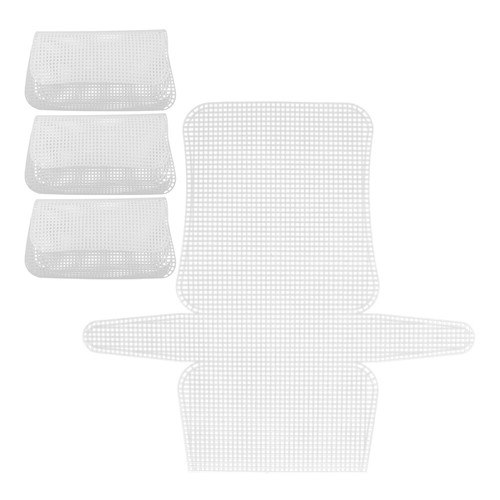 4 Pcs Fixing Gaskets Mesh Fabric Craft Stitching Embroidery Plastic Canvas