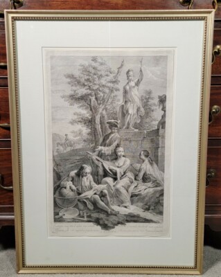 Antique Antonio Zucchi Europa Engraving by Joseph Wagner old master 18th century