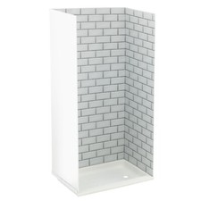 RecPro RV Shower Surround 36 x 24 - Subway Ti...