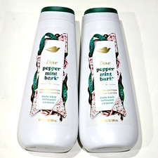 2 Pack Dove Peppermint Bark Limited Edition Holiday Body Wash 20oz.