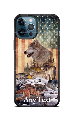 Autumn Fall Wolf in Creek Phone Case Cover For iPhone i14 Samsung A54 Google 4