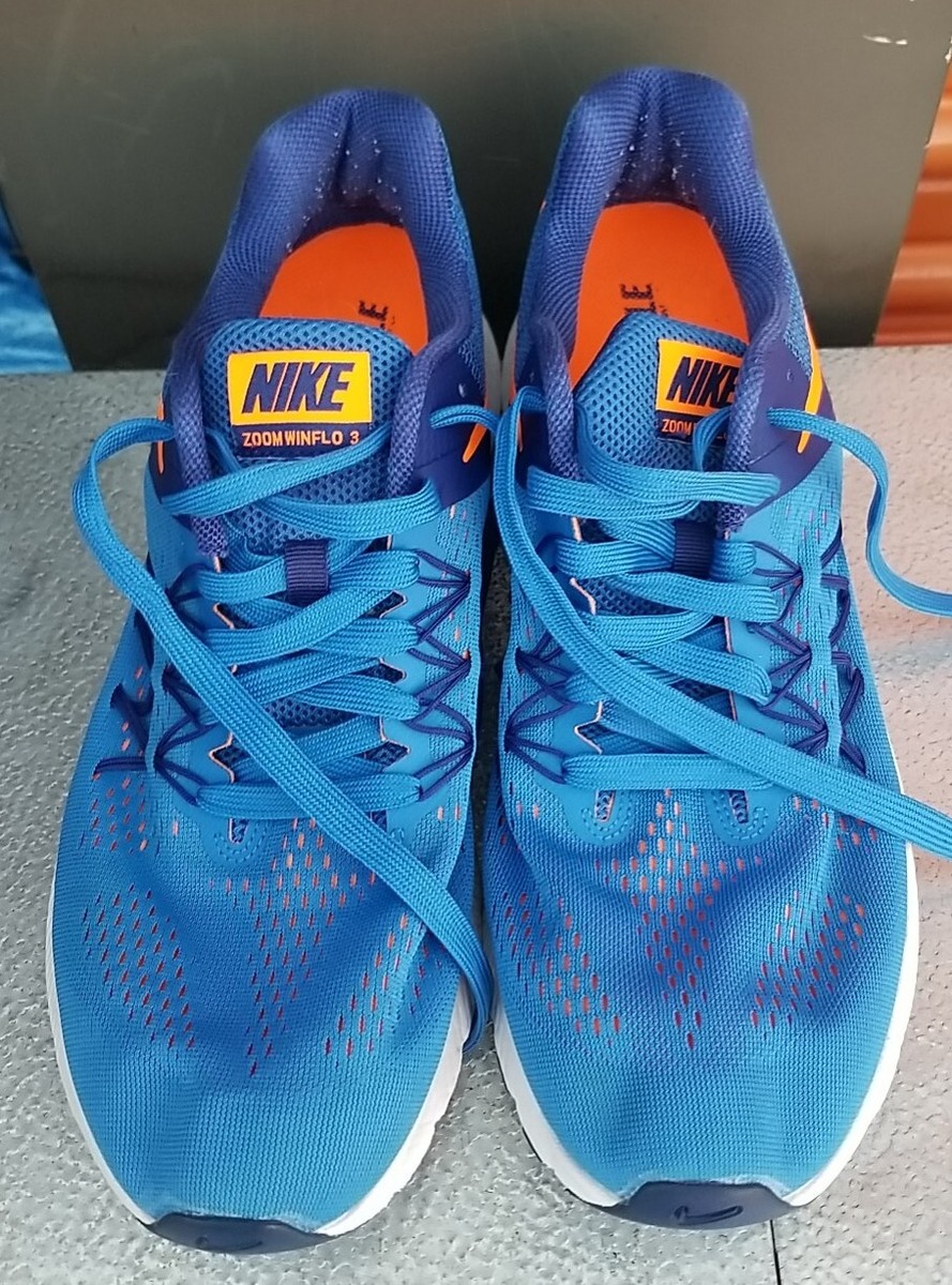 nike zoom winflo 3 blue running shoes