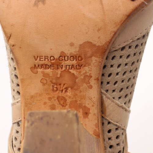 Aquatalia by Marvin K Fawn Women's US 6.5 Western Beige Nubuck Leather Bootie - Picture 3 of 11