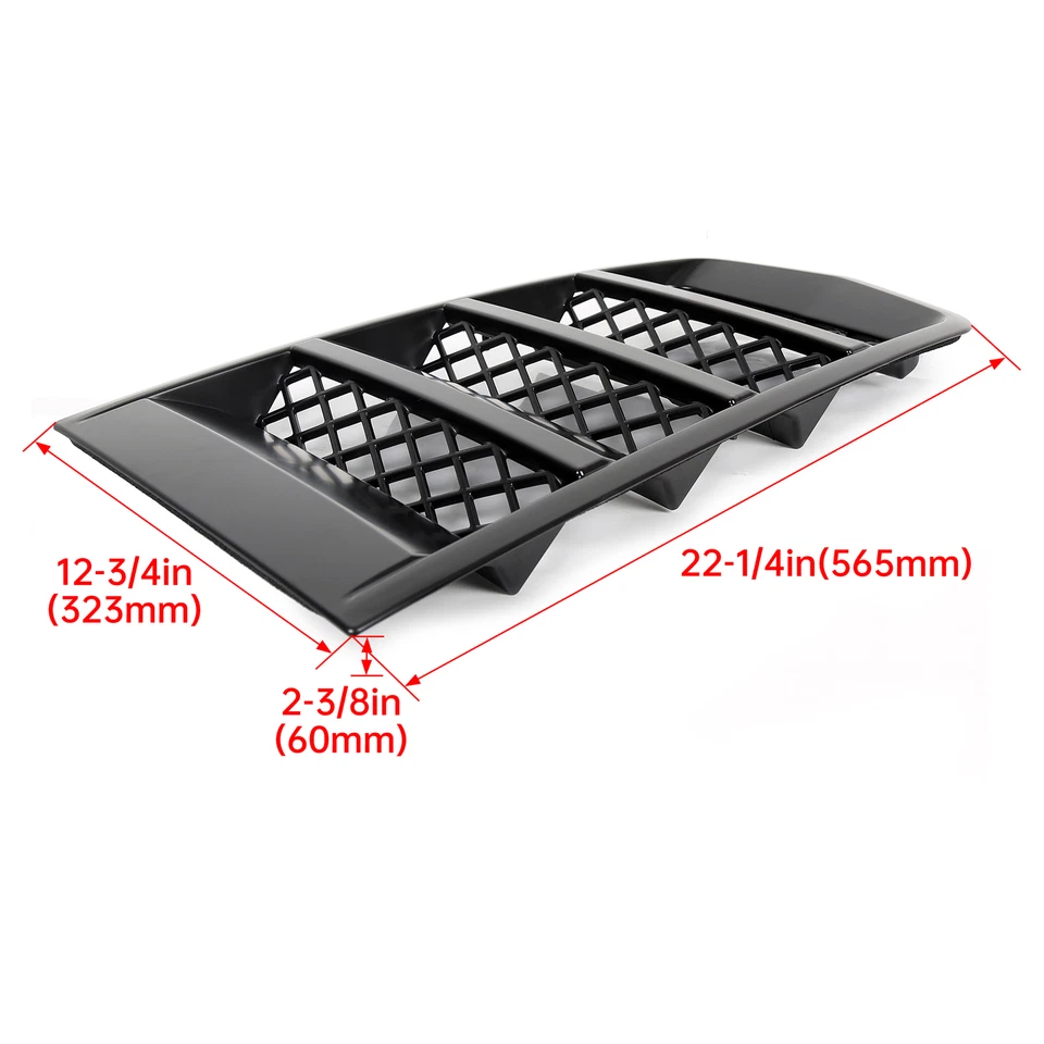 Hood Scoop Vents Grille Matt Black for 2014-2015 Chevrolet Camaro # 22828242 Foto 2 de 4