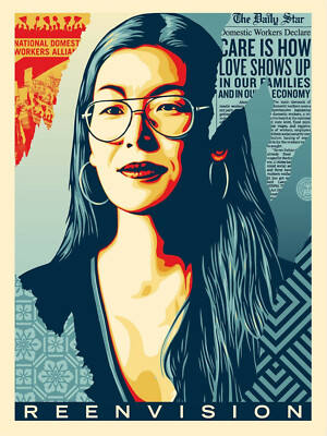 Shepard Fairey Reenvision 2021 print art love Obey Ai-jen Poo community change