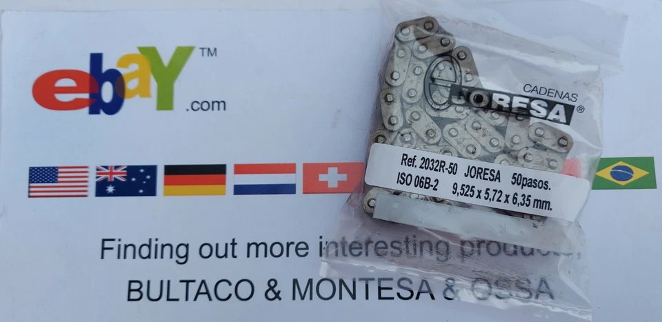 PRIMARY DRIVE CHAIN OSSA MAR MICK ANDREWS REPLICA 250 TRIALS  OSSA ENDURO - Image 2 of 4