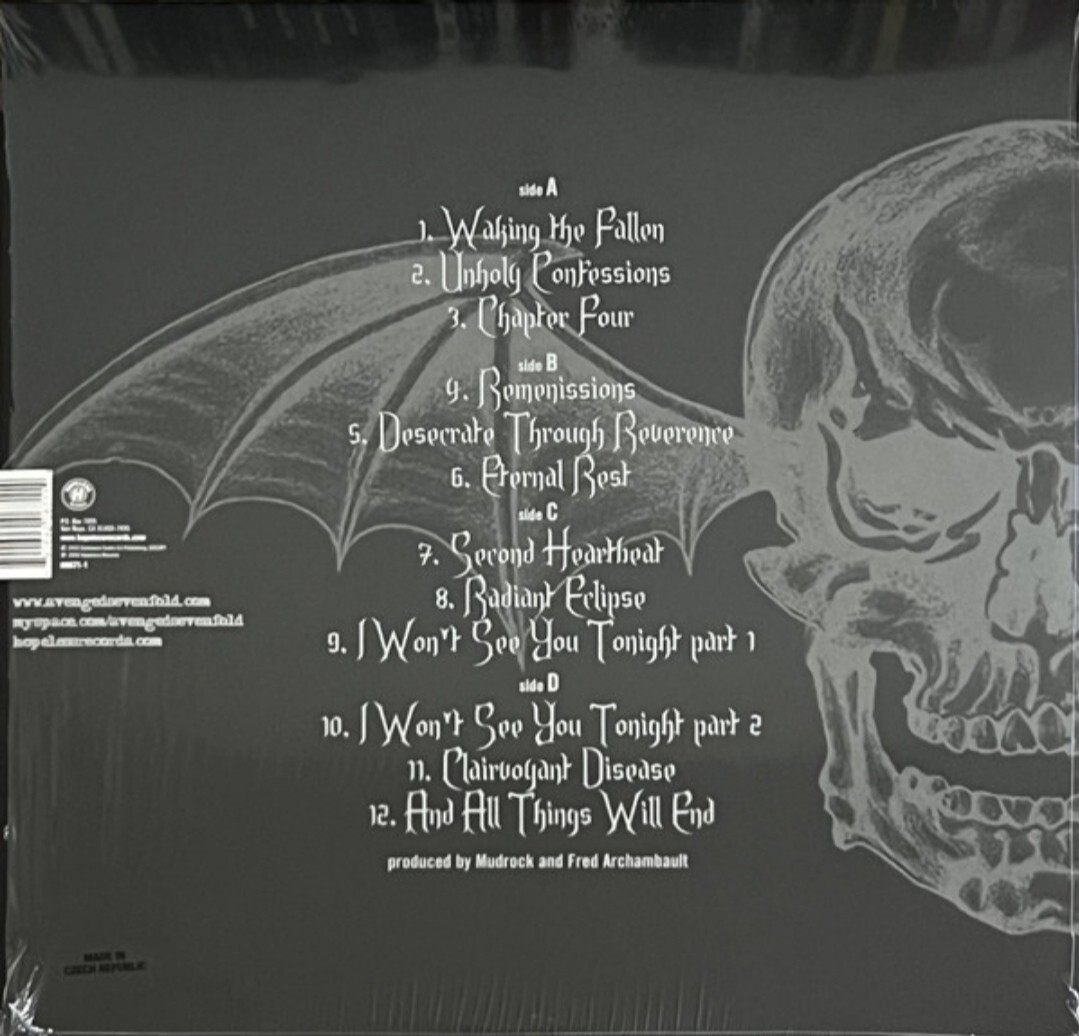 Avenged Sevenfold Waking the Fallen 2LP 20th Anniversary Red