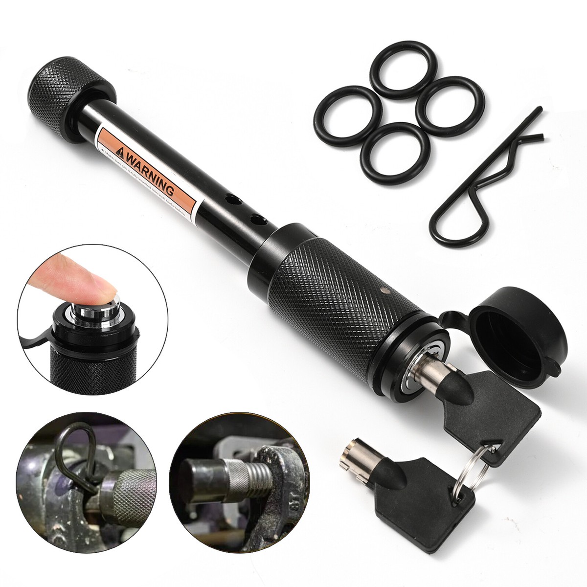 Adjustable Caravan Parts Tow Ball Security Anti-Theft Trailer Coupler Hitch Lock Universal U Shape