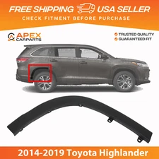 New Rear Right Side Fender Trim Molding Primed For 2014-2019 Toyota Highlander