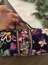 Vera Bradley Navy Blue Floral Terry Lined Diaper Changing Pad Supplies Pockets