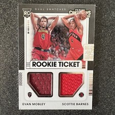 Evan Mobley Scottie Barnes Rookie Ticket Dual Patch Rookie Card