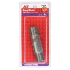 Smith-Cooper 1/2 in. MPT x 3 in. L Stainless Steel Nipple