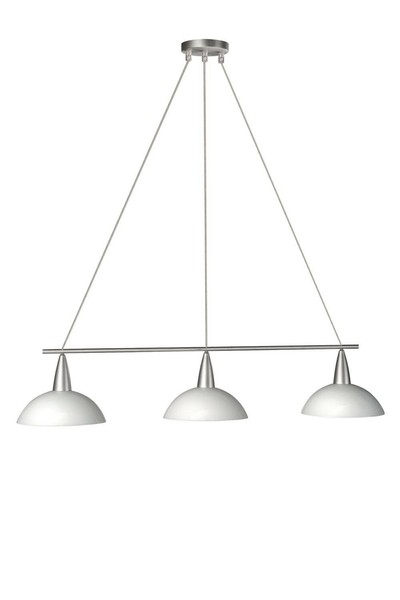 Energiespar Pendelleuchte Baldasso Stahl GebüRstet Wohnzimmer KüChe 3X E14-image