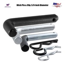 Hitch Pin & Clip, 5/8-Inch Diameter, Fits 2" Receiver in Zinc, Zinc Grip & Black