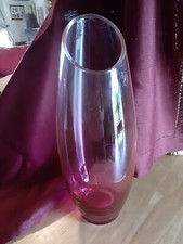 Blown Glass 2-Toned Slanted Opening Vase