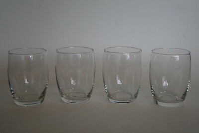 Set of 4 Plain Fine Crystal Barrel Tumblers 125ml capacity | eBay UK