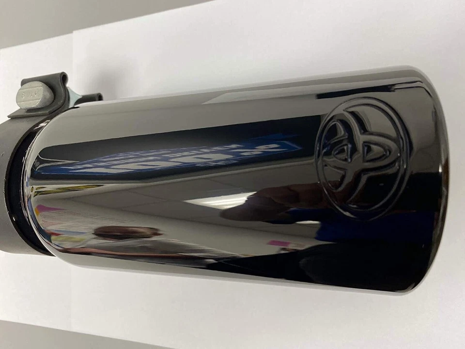 Punta de escape cromada negra genuina Toyota 2005-2020 Tacoma PT932-35180-02 Foto 4 de 4