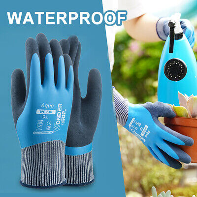 Wonder Grip Gloves WG 318 Aqua Latex Fully Dipped Waterproof Garden Work  Gloves 