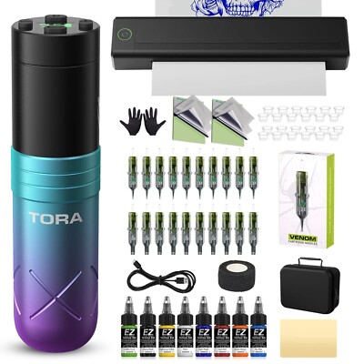 Filter Tattoo Schablone Drucker Kit Drucker Maschine 7 Striche 2,0-4,0 mm WLAN