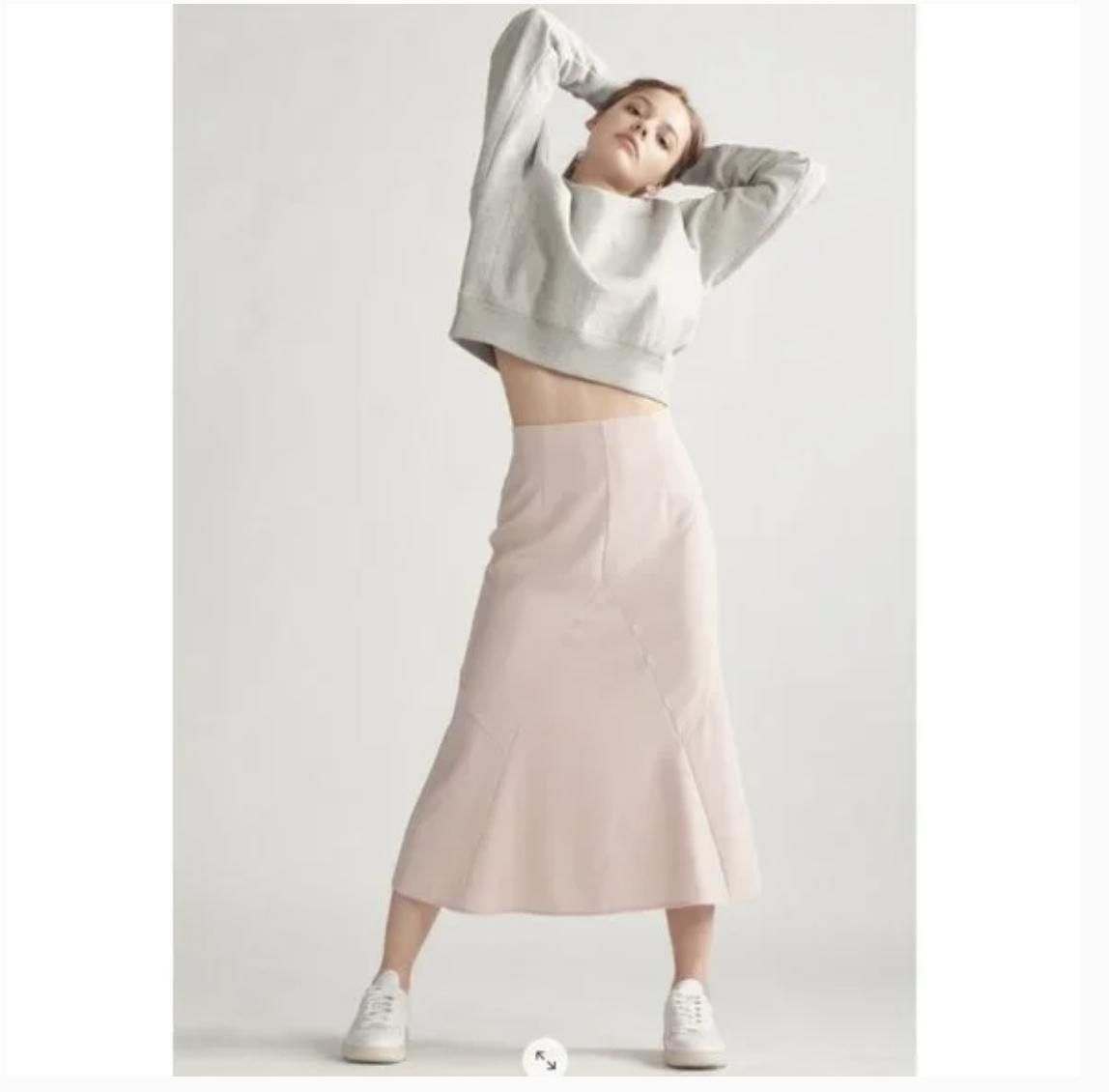 Thakoon Slip Skirt Womens 2 Pink High Waisted Midi Blush for sale