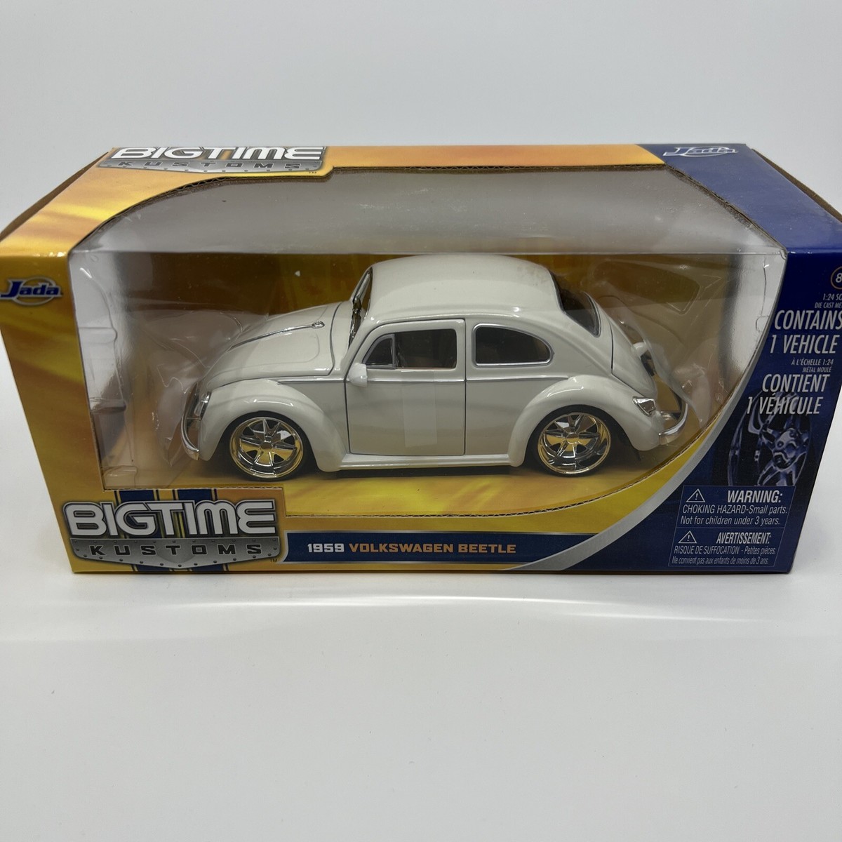 JADA Bigtime Kustoms 1959 VW Volkswagen White Beetle Bug 1/24 NEW
