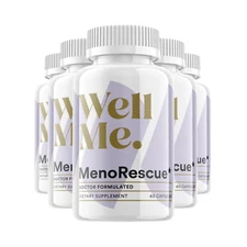 5-Pack Wellme. Menorescue Pills - Meno Rescue Dietary Supplement - 300 Capsules