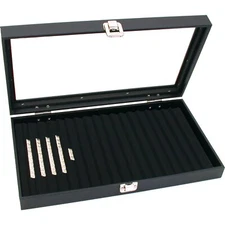 Italian Charm Black Jewelry Display Case Tray Insert