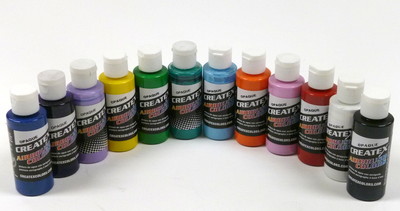 Createx Set 12 Farben Airbrush Abdeckung 60 ml (KIT12COPR)