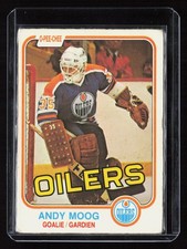1981-82 O-Pee-Chee Andy Moog Rookie Card #120 Edmonton Oilers. rookie card picture