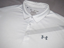 Under Armour Short Sleeved Stretch Gray Playoff Polo Golf Shirt Men's XL