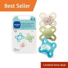 MAM 0-3 Months Peppermint Green/Ice Water/Cotton 3 Pack Pacifier