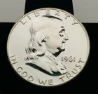 1961-P Franklin Proof Half Dollar BU #21430