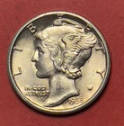 1935 S Mercury Silver Dime, Gem Uncirculated.